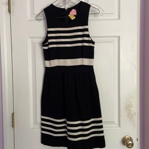 Madewell xs black and off white sleeveless dress